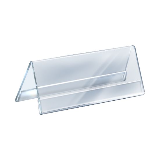 Picture of Azar Displays 2-Sided Acrylic Nameplates, 4 1/4in x 11in, Clear, Pack Of 10