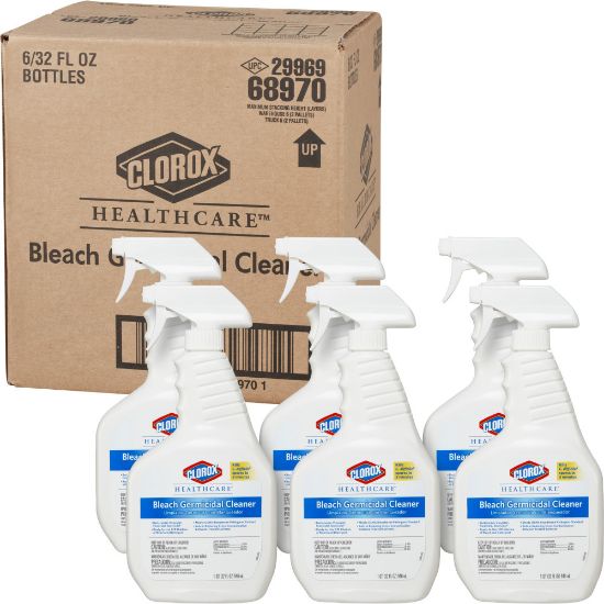 Picture of Clorox Healthcare Bleach Germicidal Cleaner Spray, 32 Ounces Each (Pack of 6)