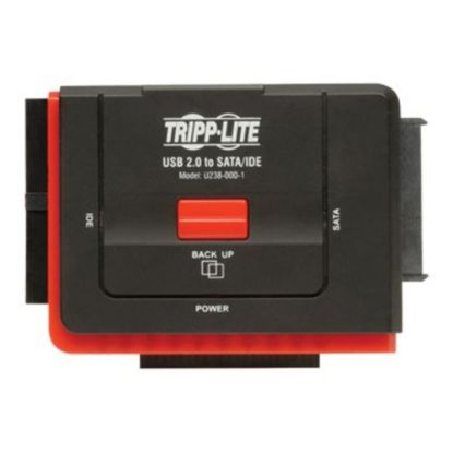 Picture of Tripp Lite 2.0 Hi-Speed to Serial atA SatA and IDE Adapter for 2.5 Inch / 3.5 Inch / 5.25 Inch Hard Drives - Storage controller - ATA / SATA 1.5Gb/s - USB 2.0 - black - for P/N: U222-004-R, U222-007-R, U222-010-R, U239-UE1