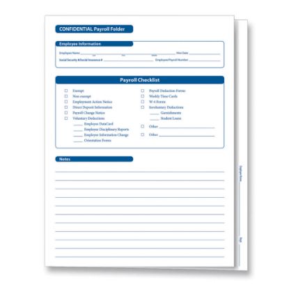 Picture of ComplyRight Confidential Payroll Folders, 9 1/2in x 12in, White, Pack Of 25