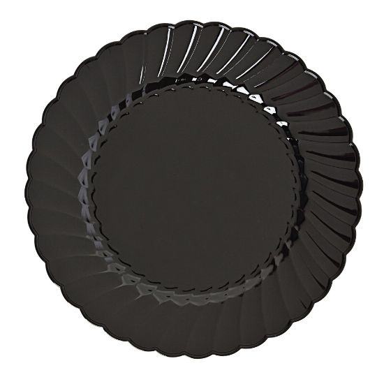 Picture of Classicware 6in Round Plate - 6in Diameter Plate - Polystyrene, Plastic - Disposable - Black - 180 Piece(s) / Carton