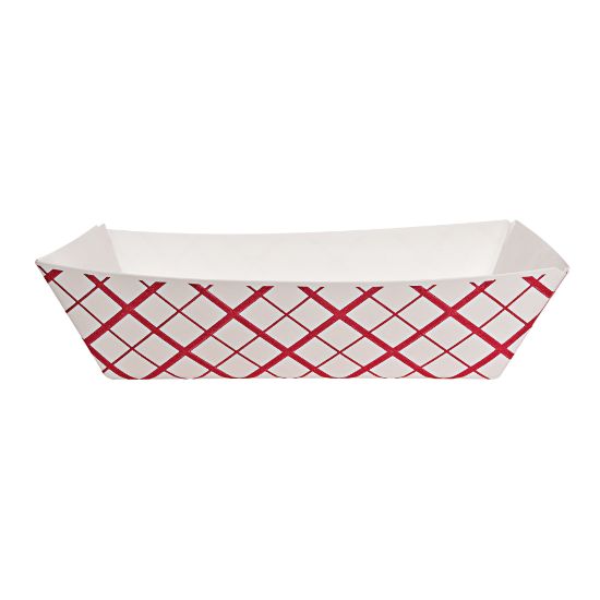 Picture of Southern Champion Paper Food Baskets, 3 lb capacity, Red/White checkerboard pattern, 500 baskets per Case, Sold by the Case