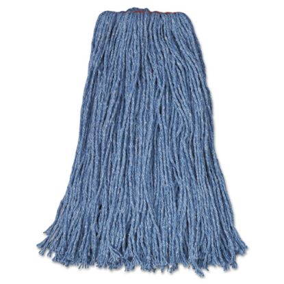 Picture of Rubbermaid Commercial Cotton/Synthetic Cut-End Mop Heads, 24 Oz, 1in Band, Carton Of 12 Mop Heads