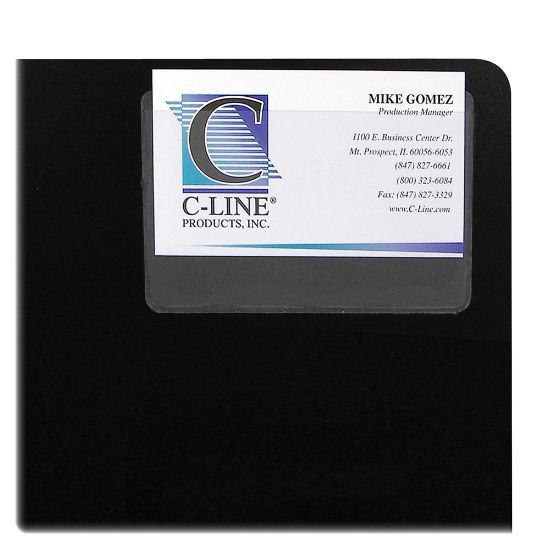 Picture of C-Line Top-Loading Business Card Holders, 2in x 3 1/2in, Clear, Pack Of 10