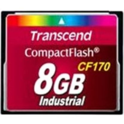 Picture of Transcend CF170 8 GB CompactFlash - 90 MB/s Read - 60 MB/s Write - 170x Memory Speed - Lifetime Warranty