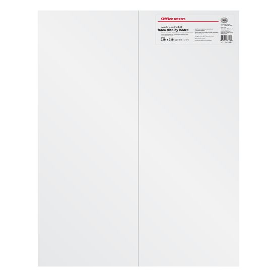 Picture of Office Depot Brand Vanishing Grid Presentation Tri-Fold Foam Board, 22in x 28in, White