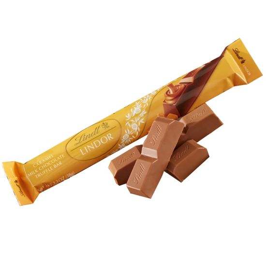 Picture of Lindt Lindor Caramel Sticks, 1.3 Oz, Box Of 24