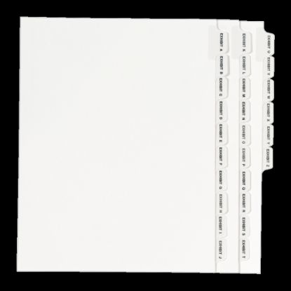 Picture of Avery 30% Recycled Preprinted Laminated Tab Dividers, 8 1/2in x 11in, White Dividers/White Tabs, A-Z, Pack Of 25