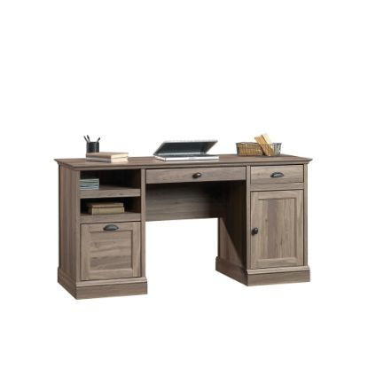 Picture of Sauder Barrister Lane 59inW Executive Computer Desk, Salt Oak