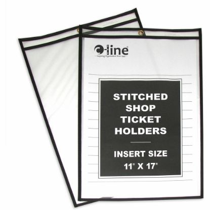 Picture of C-Line Shop Ticket Holders, Stitched - Both Sides Clear, 11 x 17, 25/BX, 46117