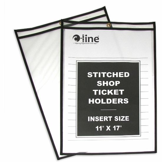 Picture of C-Line Shop Ticket Holders, Stitched - Both Sides Clear, 11 x 17, 25/BX, 46117