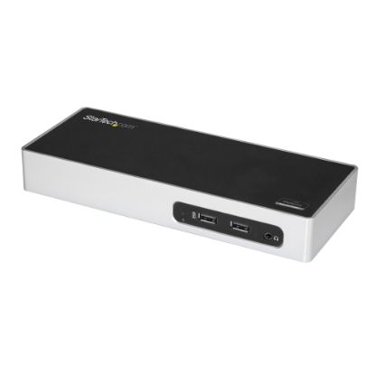 Picture of StarTech.com Dual Monitor USB 3.0 Docking Station - Mac & Windows - HDMI & DVI + DVI to VGA Adapter - Port Replicator with 6x USB 3.0 Ports - Expand your laptop connectivity by adding two displays with HDMI and DVI or HDMI and VGA plus six USB ports