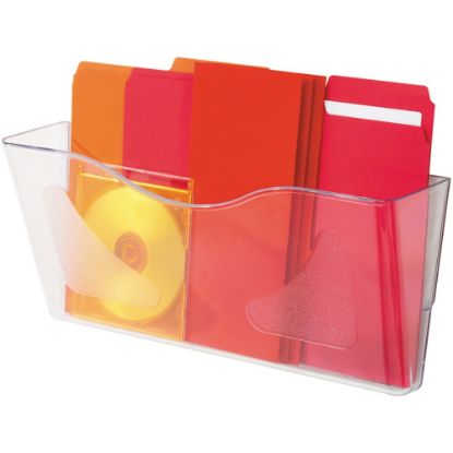 Picture of Deflecto Euro-Style DocuPocket Wall File, 6-5/8inH x 15inW x 4inD, Clear