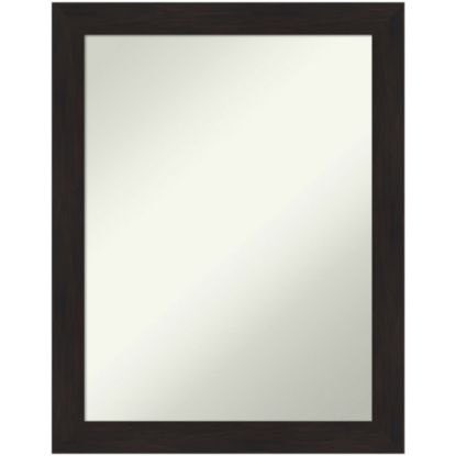 Picture of Amanti Art Narrow Non-Beveled Rectangle-Framed Bathroom Wall Mirror, 27-1/2in x 21-1/2in, Furniture Espresso