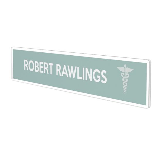 Picture of Deflecto Cubicle Nameplate Sign Holder, 2 1/4inH x 8 7/8inW x 3/16inD, Clear