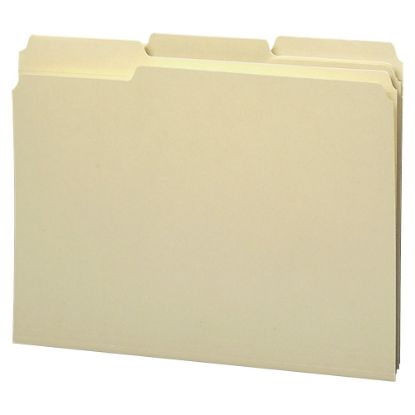 Picture of Smead Reinforced Tab Manila File Folders, Letter Size, 1/3 Cut, Box Of 100