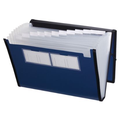 Picture of Pendaflex Professional Poly Expanding File, 13 Pockets, Letter Size, Metallic Blue