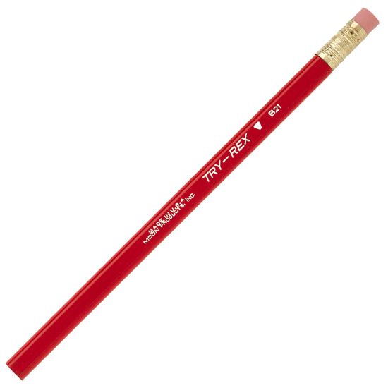 Picture of J.R. Moon Pencil Co. Try Rex Pencils, Jumbo, #2 Soft Lead, 2.11 mm, Red, Pack Of 36