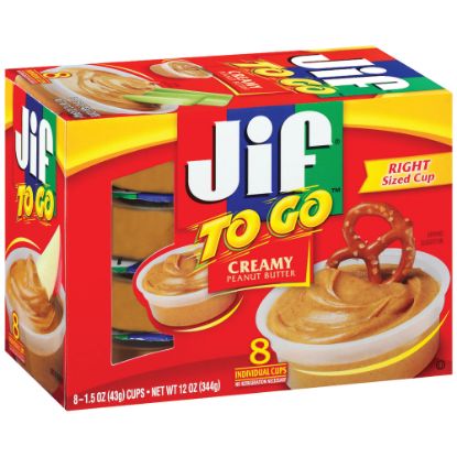 Picture of Jif To Go Creamy Peanut Butter, 1.5 Oz, Box Of 8