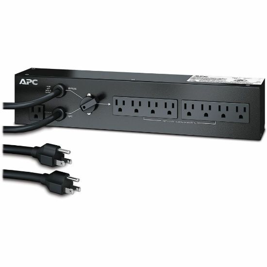 Picture of APC by Schneider Electric 8-Outlets 1.5kVA PDU - NEMA 5-15P - 8 x NEMA 5-15R - 1500 W - 8 ft Cord Length - Rack-mountable