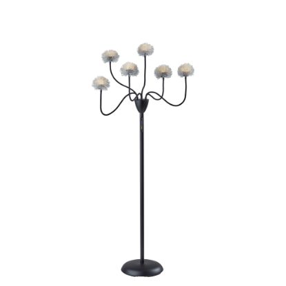 Picture of Adesso Pom Pom RGB LED Floor Lamp, 67-1/2inH, Silver/Black