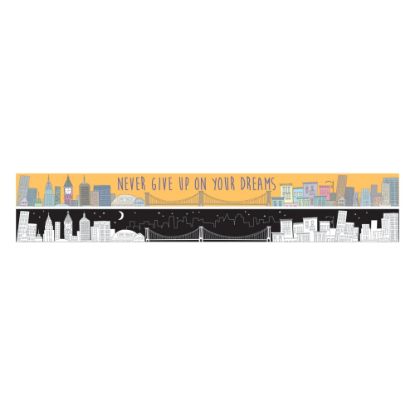 Picture of Barker Creek Double-Sided Straight-Edge Border Strips, 3in x 35in, Color Me! Cityscape, Pack Of 12