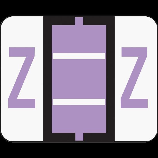 Picture of Smead BCCR Bar-Style Permanent Alphabetical Labels, Z, Lavender, Roll Of 500