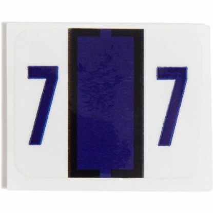 Picture of Smead BCCRN Bar-Style Permanent Numerical Labels, 7, Purple, Roll Of 500