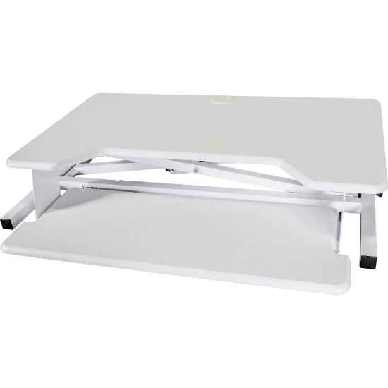 Picture of Kantek Sit-to-Stand Desk Riser, 5-3/10inH x 35inW x 24inD, White