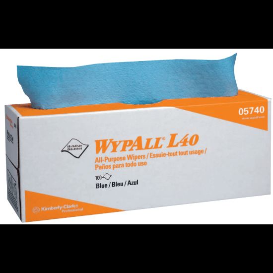 Picture of WypAll* 40 Towel, Pop-Up Box, Blue