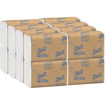 Picture of Scott Single-Fold Towels - Single Fold - 9.30in x 10.50in - White - 4000 / Carton