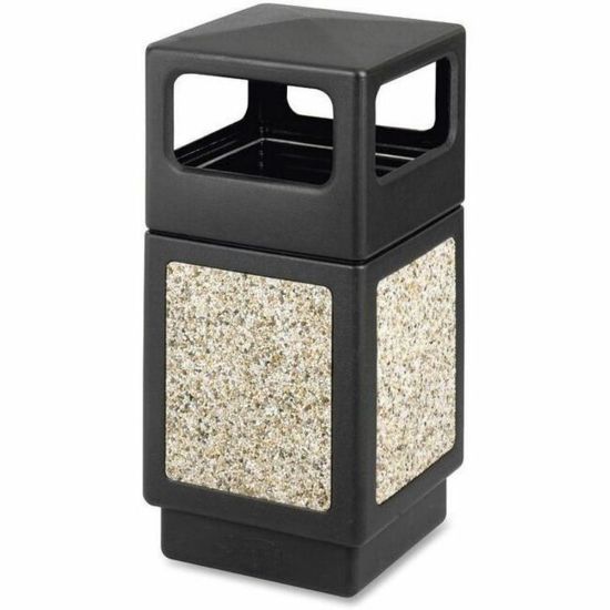 Picture of Safco Canmeleon Aggregate Panel Outdoor Receptacle, Side-Opening, 38 Gallons, 39 1/4inH