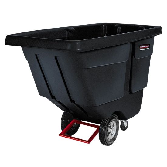 Picture of Rubbermaid Commercial 850lb Capacity Utility Tilt Truck - 850 lb Capacity - x 33.5in Width x 72.2in Depth x 43.8in Height - Black - 1 Each