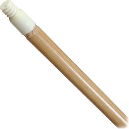 Picture of Carlisle 60in Hardwood Threaded Mop Handle - 60in Length - 0.94in Diameter - Natural, Lacquer - Hardwood, Plastic, Nylon - 1 Each