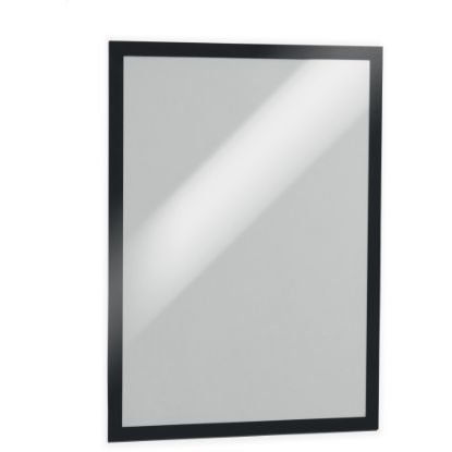 Picture of DURABLE DURAFRAME Self-Adhesive Magnetic Tabloid Sign Holder - Horizontal or Vertical, 12.25in x 18in Frame Size - Holds 11in x 17in Insert, 2 -Pack, Black