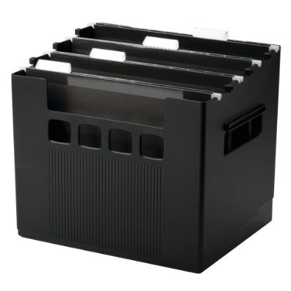 Picture of Pendaflex Super Decoflex 4-Storage File Folders, 11in x 12 3/4in x 10in, Black