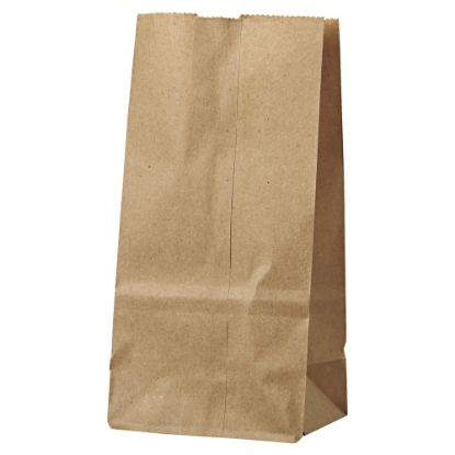 Picture of General Supply Natural Paper Grocery Bags, #2, 30 Lb, 7 7/8in x 4 5/16in x 2 7/16in, Kraft, Case Of 500