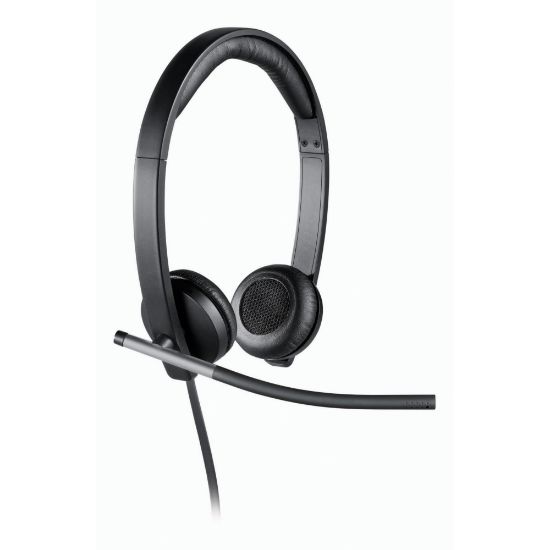 Picture of Logitech USB Headset Stereo H650e - Stereo - USB - Wired - 50 Hz - 10 kHz - Over-the-head - Binaural - Supra-aural - Noise Cancelling, Bi-directional Microphone