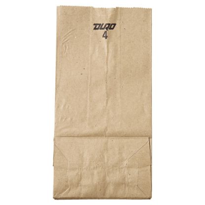 Picture of General Supply Natural Paper Grocery Bags, #4, 30 Lb, 9 3/4in x 5in x 3 1/3in, Kraft, Case Of 500