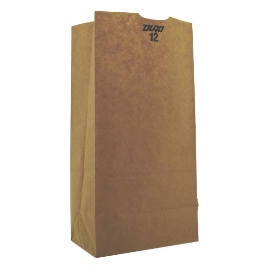 Picture of General #12 Heavy-Duty Paper Grocery Bags, 50 lb, 4 1/2inH x 7 1/16inW x 13 3/4inD, Kraft, Pack Of 500 Bags