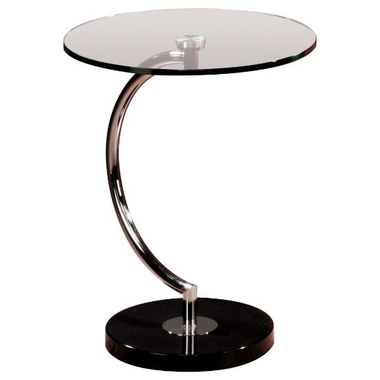 Picture of Lumisource Round End Table, Chrome/Black Base