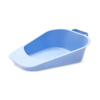 Picture of Medline Autoclavable Fracture Bed Pans, 0.813 Qt, Blue, Pack Of 12 Bed Pans