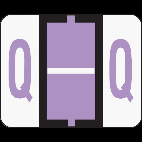 Picture of Smead BCCR Bar-Style Permanent Alphabetical Labels, Q, Lavender, Roll Of 500