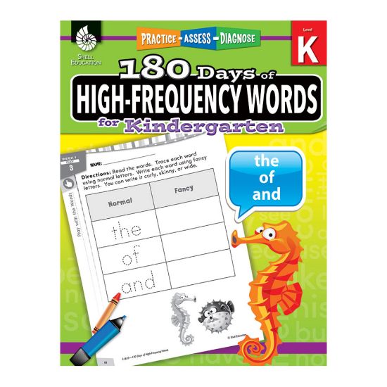 Picture of Shell Education 180 Days Of High-Frequency Words, Grade K