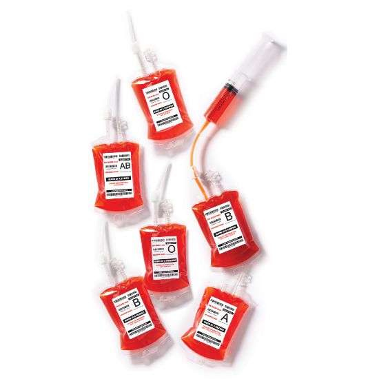 Picture of Amscan Halloween Blood Bag Drink Pouches, 12-1/2inH x 4inW, Pack Of 10 Pouches