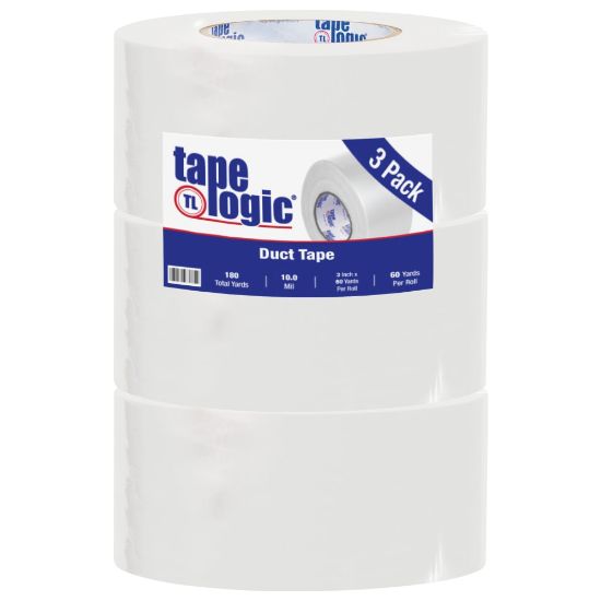 Picture of Tape Logic Color Duct Tape, 3in Core, 3in x 180ft, White, Case Of 3