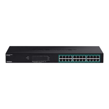 Picture of TRENDnet TPE TG240g - Switch - 24 x 10/100/1000 (PoE+) - desktop, rack-mountable - PoE+ (370 W) - TAA Compliant