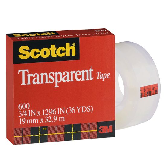 Picture of Scotch Transparent Tape, 3/4in x 1,296in, Clear