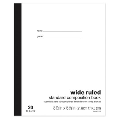 Picture of Office Depot Brand Standard Composition Book, 6-7/8in x 8-1/2in, Wide Ruled, 20 Sheets