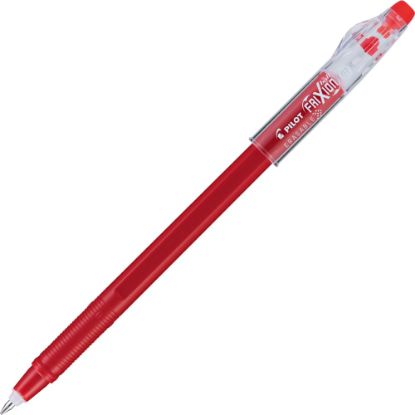 Picture of Pilot FriXion Ball ColorSticks Erasable Ballpoint Pens, Pack of 12, Medium Point, 0.7 mm, Red Barrel, Red Ink